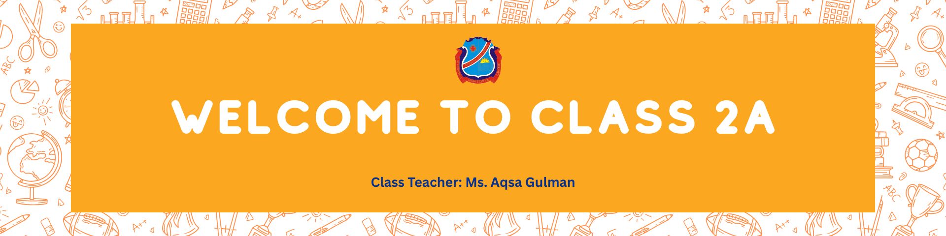 Orange Welcome to Class Google Classroom Header (1)